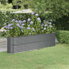 Berkfield Garden Raised Bed Galvanised Steel 260x40x68 cm Anthracite