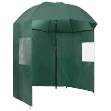 Berkfield Fishing Umbrella Green 220x185 cm
