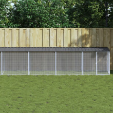 Berkfield Chicken Cage with Roof Anthracite 803x98x90 cm Galvanised Steel
