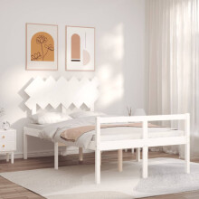 Berkfield Senior Bed without Mattress White 120x200 cm Solid Wood