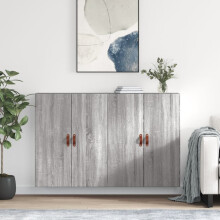 Berkfield Wall Mounted Cabinets 2 pcs Grey Sonoma 69.5x34x90 cm
