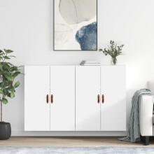Berkfield Wall Mounted Cabinets 2 pcs White 69.5x34x90 cm