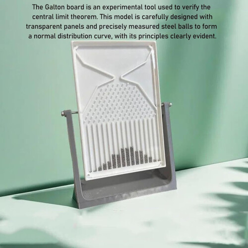 Acrylic Galton Board for Probability Demonstration, Interactive Normal Distribution Model, Physics Teaching Tool (Black) 2