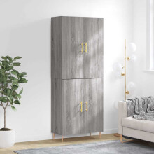 Berkfield Highboard Grey Sonoma 69.5x34x180 cm Engineered Wood