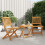 Berkfield 3 Piece Folding Garden Dining Set Solid Wood Acacia 1