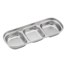 Utomhus Rostfritt Stål Bricka Fack Dippskål Bärbar Och Praktisk Campingporslin Camping & Vandring