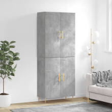 Berkfield Highboard Concrete Grey 69.5x34x180 cm Engineered Wood