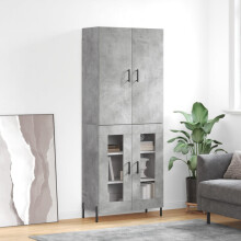 Berkfield Highboard Concrete Grey 69.5x34x180 cm Engineered Wood