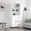 Berkfield Highboard White 69.5x34x180 cm Engineered Wood 1