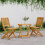 Berkfield 3 Piece Folding Garden Dining Set Solid Wood Acacia 1