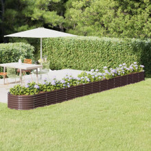 Berkfield Garden Raised Bed Galvanised Steel 620x80x36 cm Brown