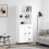 Berkfield Highboard White 69.5x34x180 cm Engineered Wood 1