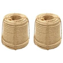 Berkfield Sisal Ropes 2 pcs 12 mm 250 m