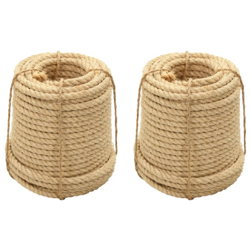 Berkfield Sisal Ropes 2 pcs 12 mm 250 m