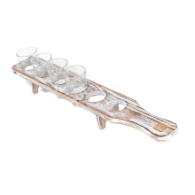 Wooden Tequila Presentation Board Shot Glass Display Tray-6