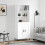 Berkfield Highboard White 69.5x34x180 cm Engineered Wood 1