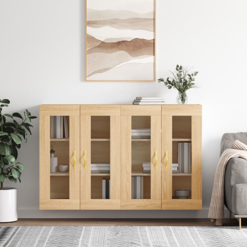 Berkfield Wall Mounted Cabinets 2 pcs Sonoma Oak Engineered Wood