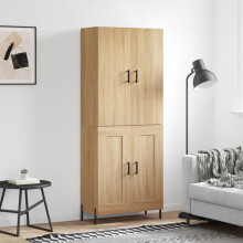 Berkfield Highboard Sonoma Oak 69.5x34x180 cm Engineered Wood