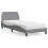 Berkfield Bed with Mattress "Dover" Light Grey Single Fabric 1