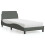 Berkfield Bed with Mattress "Dover" Dark Grey Single Fabric 1