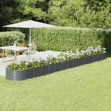 Berkfield Garden Raised Bed Galvanised Steel 620x80x36 cm Anthracite
