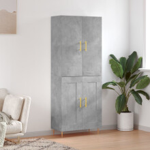 Berkfield Highboard Concrete Grey 69.5x34x180 cm Engineered Wood