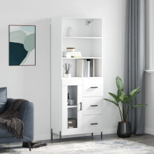 Berkfield Highboard White 69.5x34x180 cm Engineered Wood