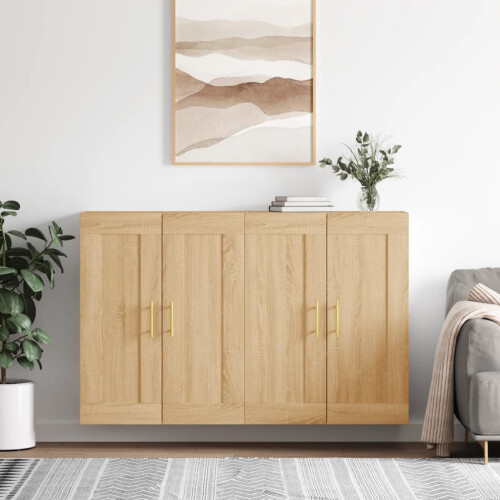 Berkfield Wall Mounted Cabinets 2 pcs Sonoma Oak Engineered Wood