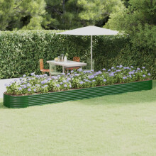 Berkfield Garden Raised Bed Galvanised Steel 544x100x36 cm Green