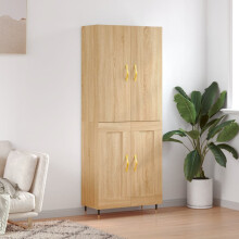 Berkfield Highboard Sonoma Oak 69.5x34x180 cm Engineered Wood