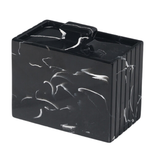 Marble Pattern Toothpick Dispenser And Cotton Swab-Style A