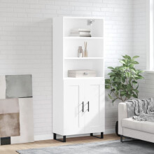 Berkfield Highboard White 69.5x34x180 cm Engineered Wood