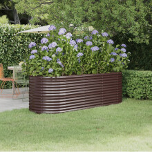 Berkfield Garden Raised Bed Galvanised Steel 224x80x68 cm Brown