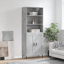 Berkfield Highboard Concrete Grey 69.5x34x180 cm Engineered Wood