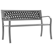 Berkfield Garden Bench Black 120 cm Steel