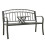 Berkfield Garden Bench with Table Grey 120 cm Steel 1