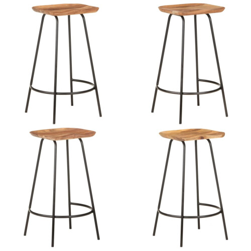 Berkfield Bar Stools 4 pcs Solid Acacia Wood