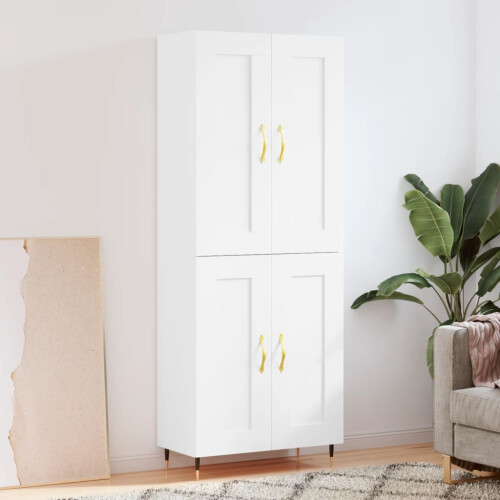 Berkfield Highboard White 69.5x34x180 cm Engineered Wood