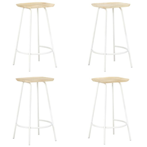 Berkfield Bar Stools 4 pcs Solid Mango Wood