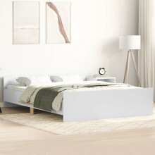 Berkfield Bed Frame without Mattress White 150x200 cm King Size