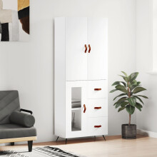 Berkfield Highboard White 69.5x34x180 cm Engineered Wood