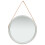 Berkfield Wall Mirror with Strap 60 cm Silver 1