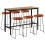 Berkfield 7 Piece Bar Set Solid Rough Wood Mango and Metal 1