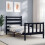 Berkfield Bed Frame without Mattress Black Small Single Solid Wood Pine 1