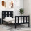 Berkfield Bed Frame without Mattress Black Small Single Solid Wood Pine 1