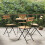 Berkfield Folding Bistro Chairs 4 pcs Solid Wood Teak and Steel 1