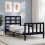 Berkfield Bed Frame without Mattress Black Small Single Solid Wood Pine 1