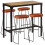 Berkfield 5 Piece Bar Set Solid Rough Wood Mango and Metal 1