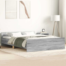 Berkfield Bed Frame without Mattress Grey Sonoma 120x190 cm Small Double