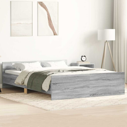 Berkfield Bed Frame without Mattress Grey Sonoma 120x190 cm Small Double